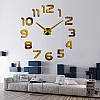 3D годинник Timelike™ 100 см настінний великий Арабські-G золотистий, фото 2