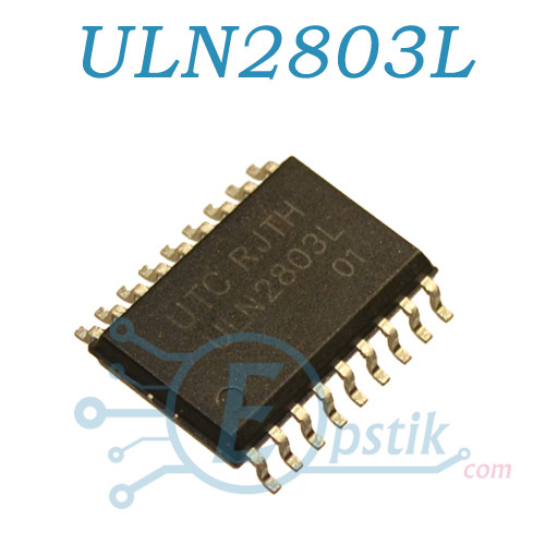 ULN2803L, 8 транзисторів Дарлінгтона, 500 мА, 50 В, SOP18