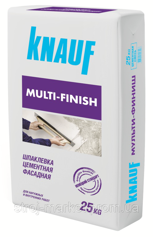 Шпаклівка KNAUF Мульти-Фініш, тонкошарова гіпсова шпаклівка, 25кг