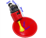 Поїлка чашкова для курей із з'єднувачем для труби 20 мм, фото 3