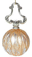 Новогодний шар стекло "Вернисаж" елочный шар, 8 см, с орнаментом, цвет- золотой антик, набор 6 шт