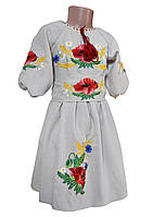Платье Вышиванка для девочки льняное Мама Дочка Family Look 98 - 140