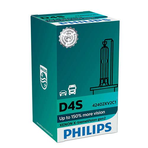 Ксенонова лампа Philips D4S X-tremeVision gen2 35W (42402XV2C1) (1pcs carton)