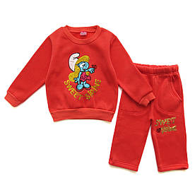 Теплий костюм "Смурфики" для дівчинки. 3, 6 років