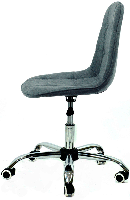 Стілець для майстра Alex Office тканина шеніл темно — сірий G-110 на коліщатках із регулюванням висоти, дизайн Eames, фото 2