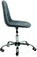 Стілець для майстра Alex Office тканина шеніл темно — сірий G-110 на коліщатках із регулюванням висоти, дизайн Eames, фото 3