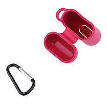 Чохол для навушників Apple AirPods + карабін Alitek (2 в 1) rose pink, фото 3