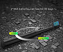 SEAGO Е23 ультразвукова електрична зубна щітка з 2 змінними насадками. Чорний, фото 3