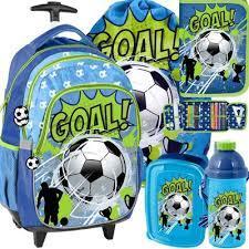 Шкільний рюкзак на коліщатках PASO Football + набір 5
