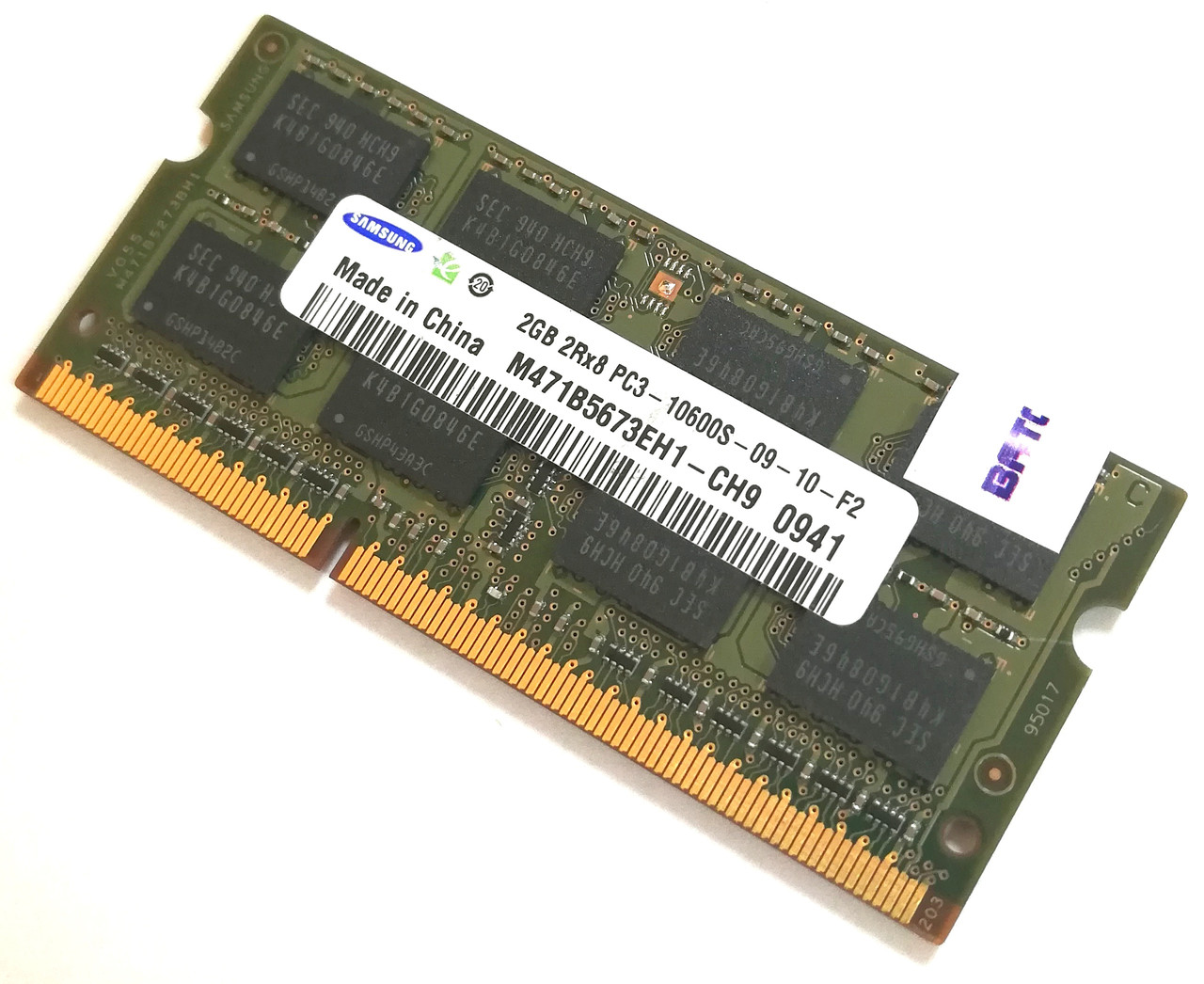 Оперативная память для ноутбука Samsung SODIMM DDR3 2Gb 1333MHz 10600S ...
