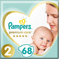 Підгузники дитячі Pampers Premium Care New Baby 2 (4-8 кг) Econom Pack 68 шт, фото 2