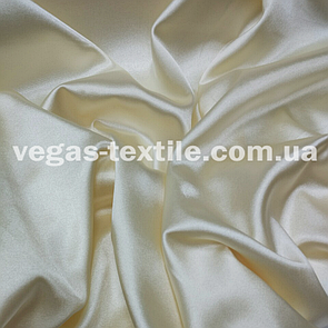 Атлас стрейч Молочний