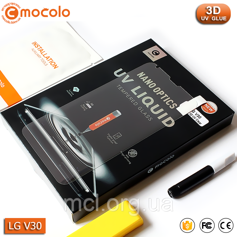 Захисне скло Mocolo LG V30 / V30+ Nano Optics UV Liquid Tempered Glass 3D (Clear)