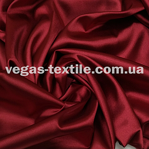 Атлас стрейч Бордовий