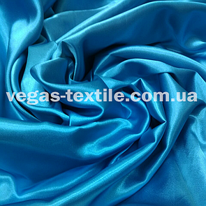 Атлас стрейч Блакитна-бірюза
