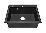 Гранітна мийка Adamant Prizma 13 Graphite 5950 темно сіра, фото 2