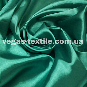 Атлас стрейч Зелений-бірюза