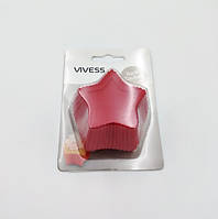 Форми для мафінів Vivess 6 штук 7 см червоний