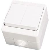 Nemliyer Білий вимикач двоклавішний GUNSAN