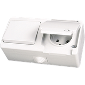 Nemliyer Білий вимикач + Розетка із заземленням