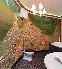 Бронзовий унітаз з високим бачком дерев'яне сидіння Simas Arcade AR811