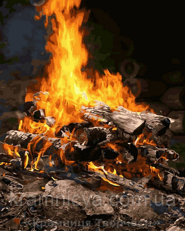 Картина за номерами 40x50 Палаючий вогнище, Rainbow Art (GX21741), фото 1