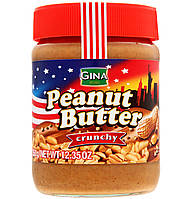 Арахисовая паста с кусочками арахиса"Gina Peanut Butter Crunchy" Creamy 350g Австрия