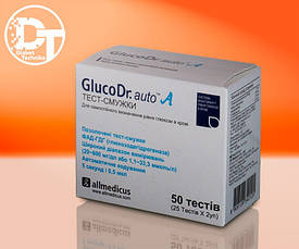 Тест-смужки для глюкометра ҐлюкоДоктор ( GlucoDR Auto AGM-4000 ) -50 шт.
