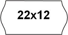 Цінник стрічка 22х12 хвиля фігурна біла для етикет-пістолетів