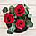 Стабілізовані три троянди в колбі Lerosh — Standart 33 см, Червоний, фото 4