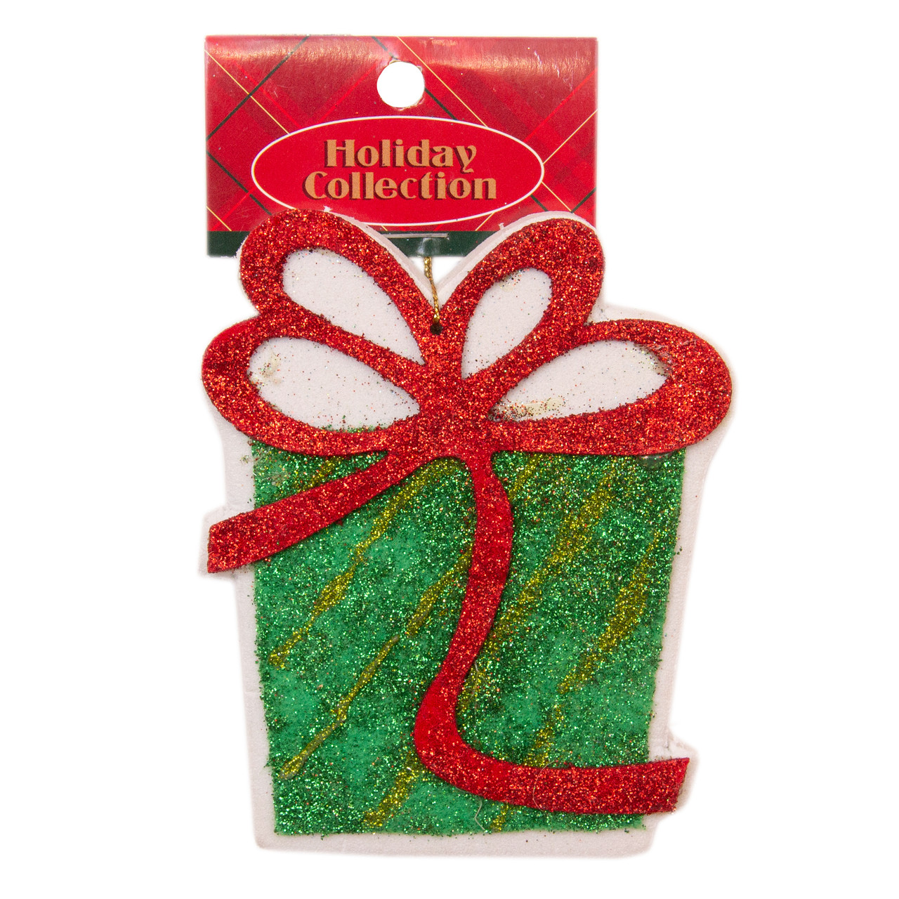 Ялинкова іграшка фігурка Подарунок, 13 см, зелений, пінопласт (000562-1), фото 1