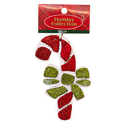 Новорічна ялинкова іграшка - фігурка Цукерка, 13 см, червоний, пінопласт (000562-2)