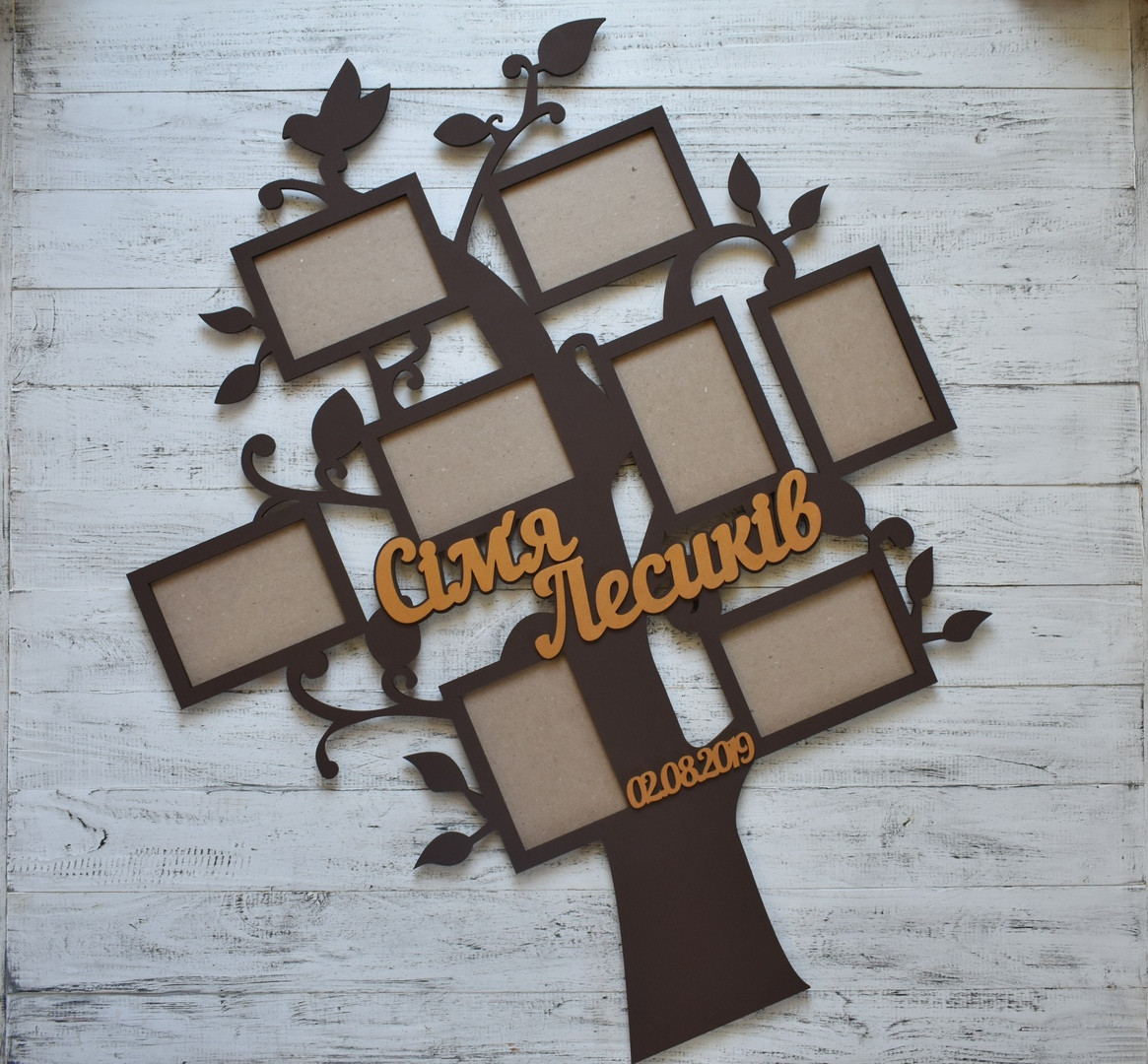 Купить Деревянная фоторамка ручной работы в виде дерева с вашей ...