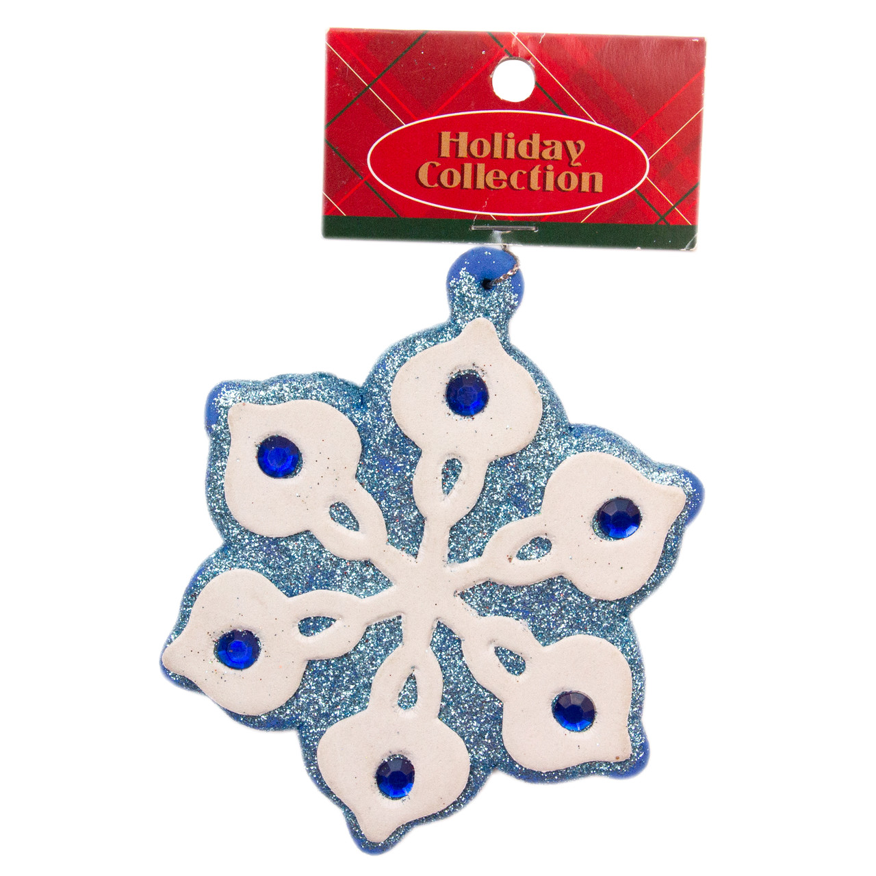 Ялинкова іграшка фігурка Сніжинка, 13 см, синій, пінопласт (000562-7), фото 1