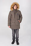 Пуховик на хлопчика хакі D-54A, фото 3