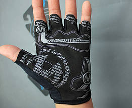 Велорукавиці безпалі Mandater RX Glove (чорні), фото 3