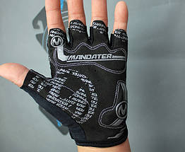 Велорукавиці безпалі Mandater RX Glove (сині), фото 4
