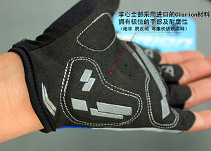Велорукавиці безпалі Mandater RX Glove (чорні), фото 5