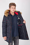Пуховик на хлопчика синій D-54B, фото 3