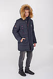 Пуховик на хлопчика синій D-54B, фото 2