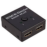 HDMI комутатор / спліттер двонаправлений на 2 порти 4K свитч bi direction Switch Splitter свіч перемикач розгалужувач HDMI ( WD2-1, фото 4