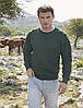 Чоловічий светр-реглан утеплений темно-зелений 216-38, фото 4