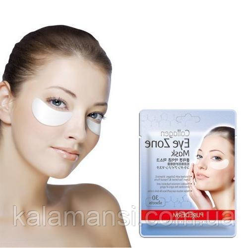 Коллагеновая маска патчи для век Purederm Collagen Eye Zone Mask - фото 3 - id-p1023515246