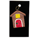 Ялинкова іграшка Будиночок, 6 см, коричневий, пластик, декоративна новорічна фігурка (001040-5), фото 2