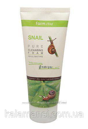 Пінка з екстрактом равлика Farmstay Snail Pure Cleansing Foam 180 мл