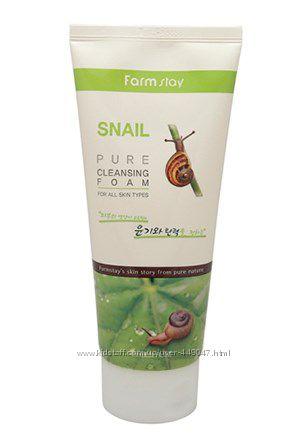 Пенка с экстрактом улитки Farmstay Snail Pure Cleansing Foam 180 мл - фото 1 - id-p1023516977