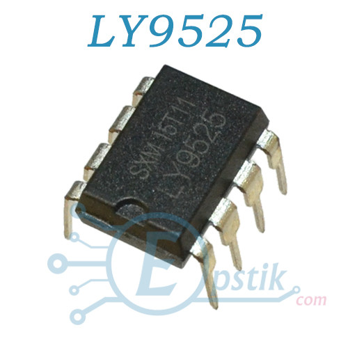 LY9525, PWM контролер із вбудованим транзистором, DIP8