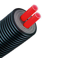 Предізольована труба AustroISOL double PE-Xa 2-25x2.3/90 мм (A090225)