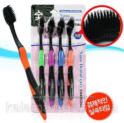Зубні щітки з бамбуковим вугіллям Toothbrush Nano Dental Care Charcoal