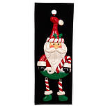 Ялинкова іграшка Дід Мороз з тростиною, 13 см, різнокольоровий, полірезин, декоративна новорічна фігурка (001583-1), фото 2